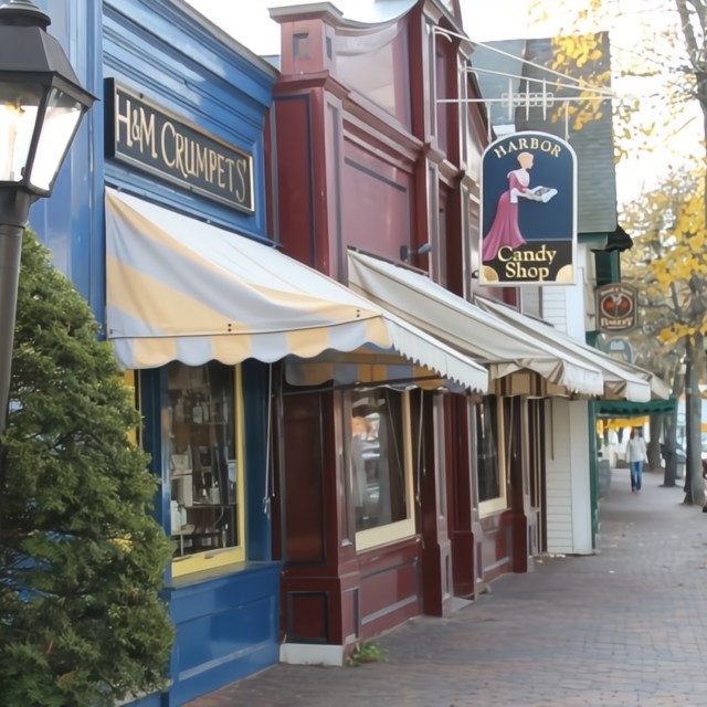 A building with a sign that says 'Candy Shop'