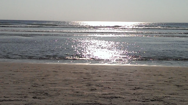 The sand and ocean at Ogunquit beach